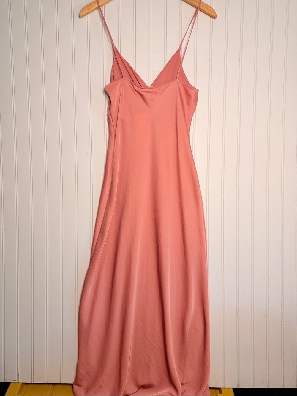 Zara NWT Rose Satin Wrap-Front Maxi Slip Dress Size Medium - Picture 2 of 14